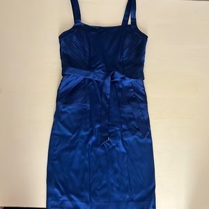 Calvin Klein. Size 4. Royal blue satin cocktail dress.